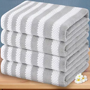 stripe bath towel
