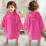 Pink Bear Baby Hooded Towel
