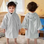 Pink Bear Baby Hooded Towel