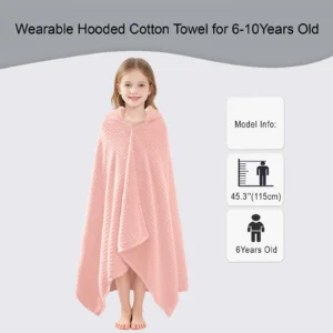 Kids Hooded Bath Towel Wrap | 6-10 Years