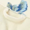 VOOVA & MOVAS  Cotton Towel Robe with Shawl Collar - Vintage Floral Cream