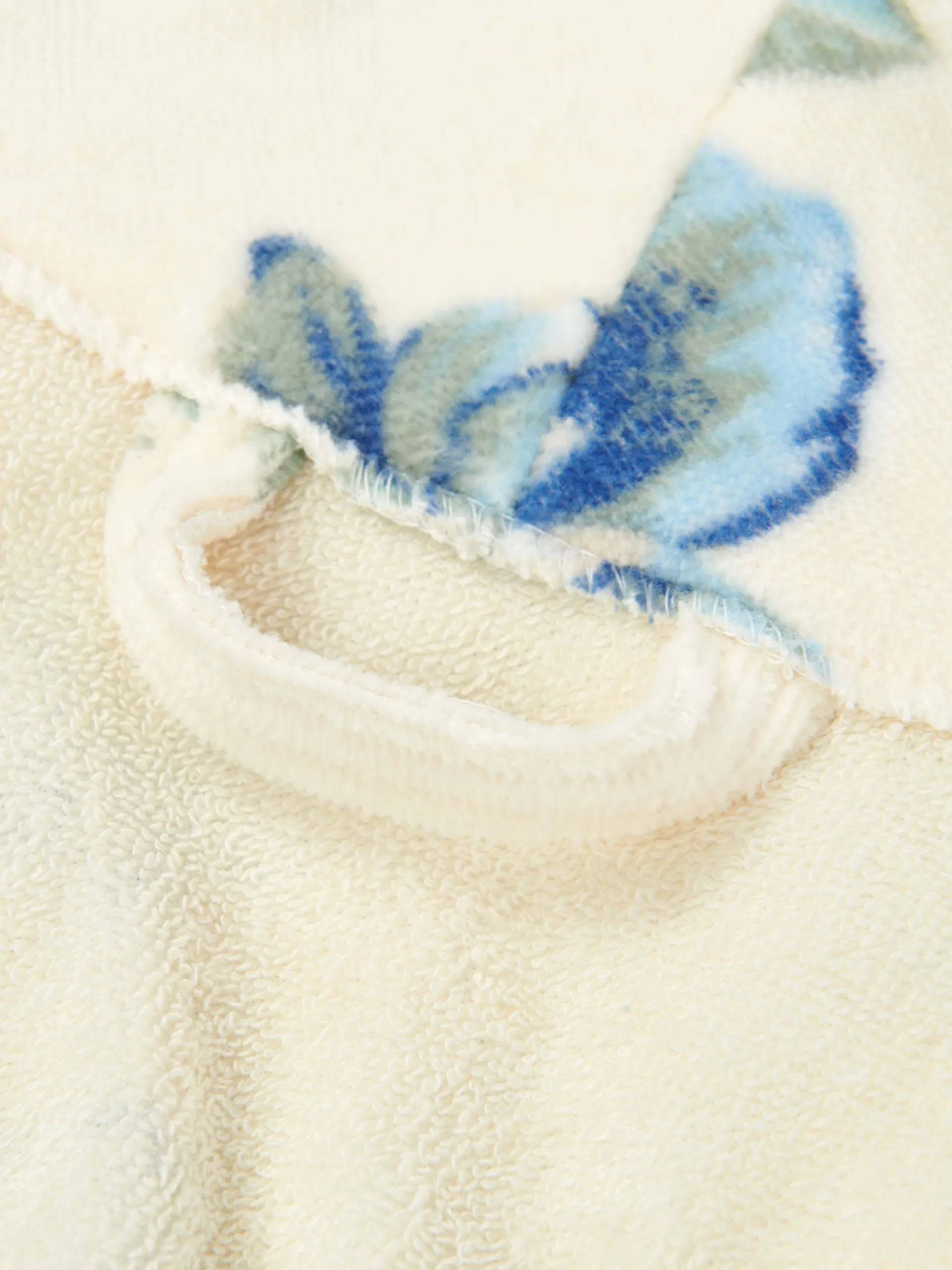 VOOVA & MOVAS  Cotton Towel Robe with Shawl Collar - Vintage Floral Cream - 图片 6
