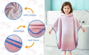 Toddler Hooded Bath Towel Poncho | 3-5 Years