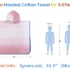 Toddler Hooded Bath Towel Poncho | 3-5 Years