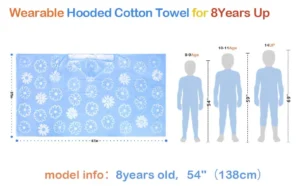 A2 Hooded Towel Wrap for Kids & Teens | 8+ Years
