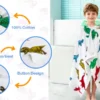 Dinosaur Kids Towel Usage Instruction Size chart for kids dinosaur hooded poncho towel, size guide for boys girls beach bath towel