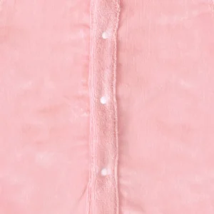 Pink Bathrobe Button Detail Pink baby hooded bathrobe with 100% cotton fabric