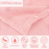 Pink Cotton Bathrobe Fabric Close-up of soft pink 100% cotton bathrobe fabric