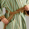 VOOVA & MOVAS-cotton-adult-bathrobe-shawl-collar-brown4 100% cotton adult bathrobe with shawl collar in caramel brown4