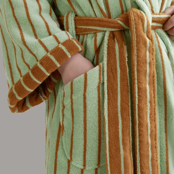 100% cotton adult bathrobe with shawl collar in caramel brown5
