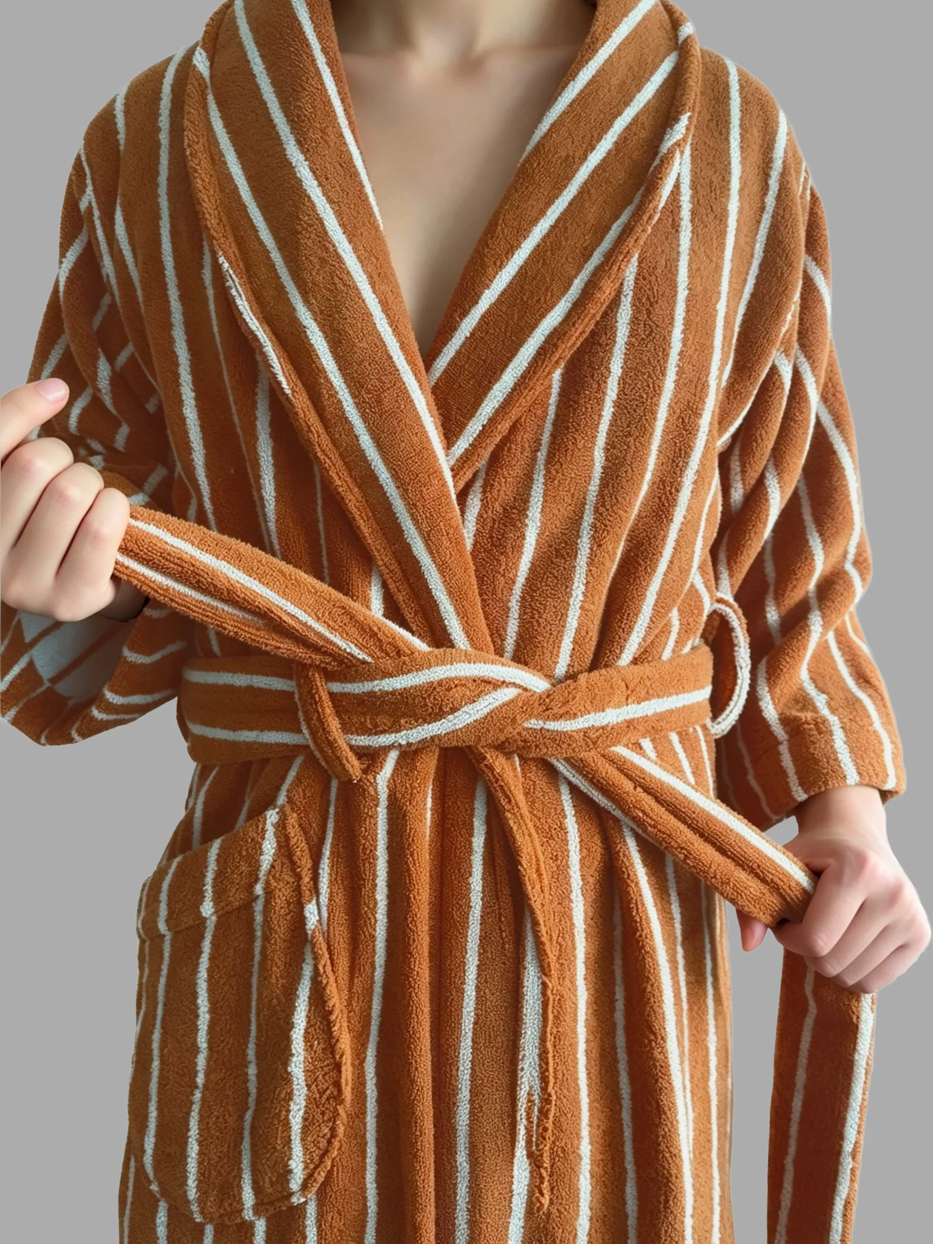 voova-cotton-towel-robe-shawl-collar-floral-Caramel5