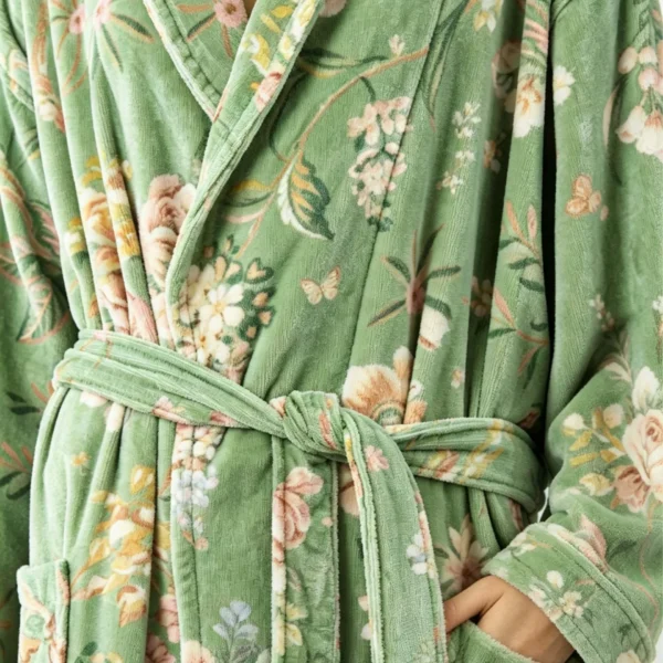 voova-cotton-towel-robe-shawl-collar-floral-green4